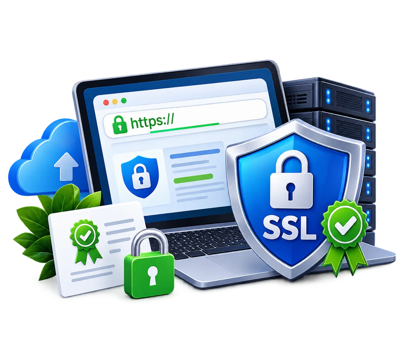 گواهی SSL و قفل امن مرورگر