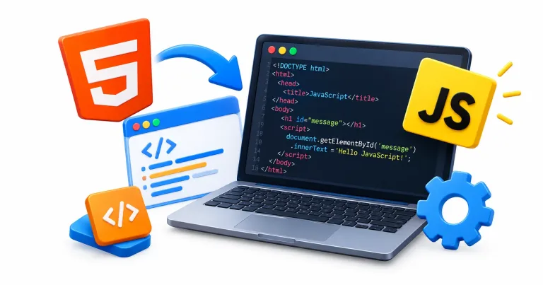 آموزش استفاده از جاوااسکریپت در HTML