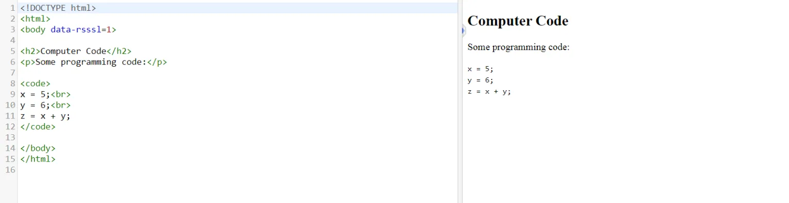 کد کامپیوتری html