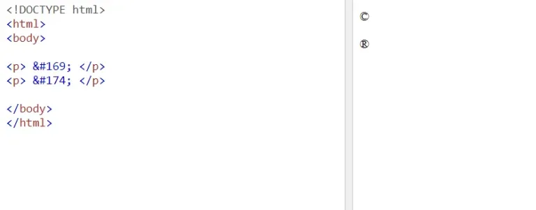 موجودیت ها یا Entities در html