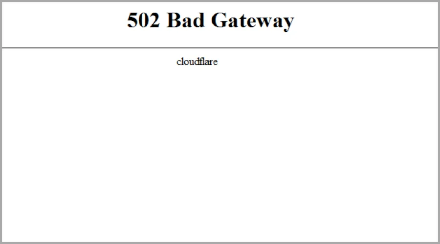ارور bad gateway